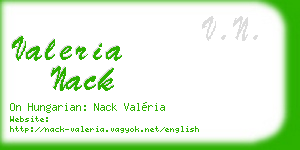 valeria nack business card