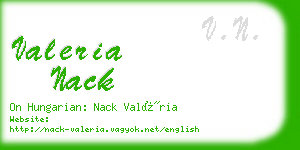 valeria nack business card